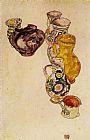 Egon Schiele Famous Paintings - Peasants Jug